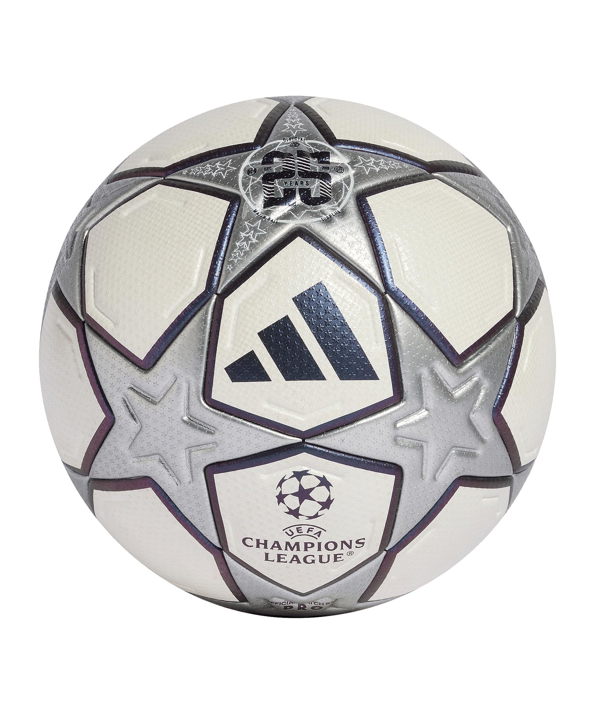 adidas Performance UEFA Champions League Pro 3rd Spielball Weiß weisssilber, 5 Ohne Geschlecht