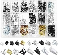 BSAMZO 270Pcs 18 Sizes Metal U-Clip Trim Panel Spring Clips Kit for VW Audi BMW Honda Chrysler - Rust-Resistant Replacements