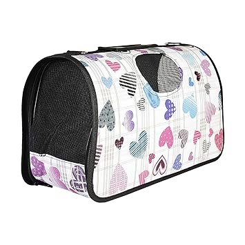 PSK Small Dog Cat Carrier Breathable Barrel Printed Sling Hands Outdoor Travelling Bag for Pet Puppy (Multicolor)