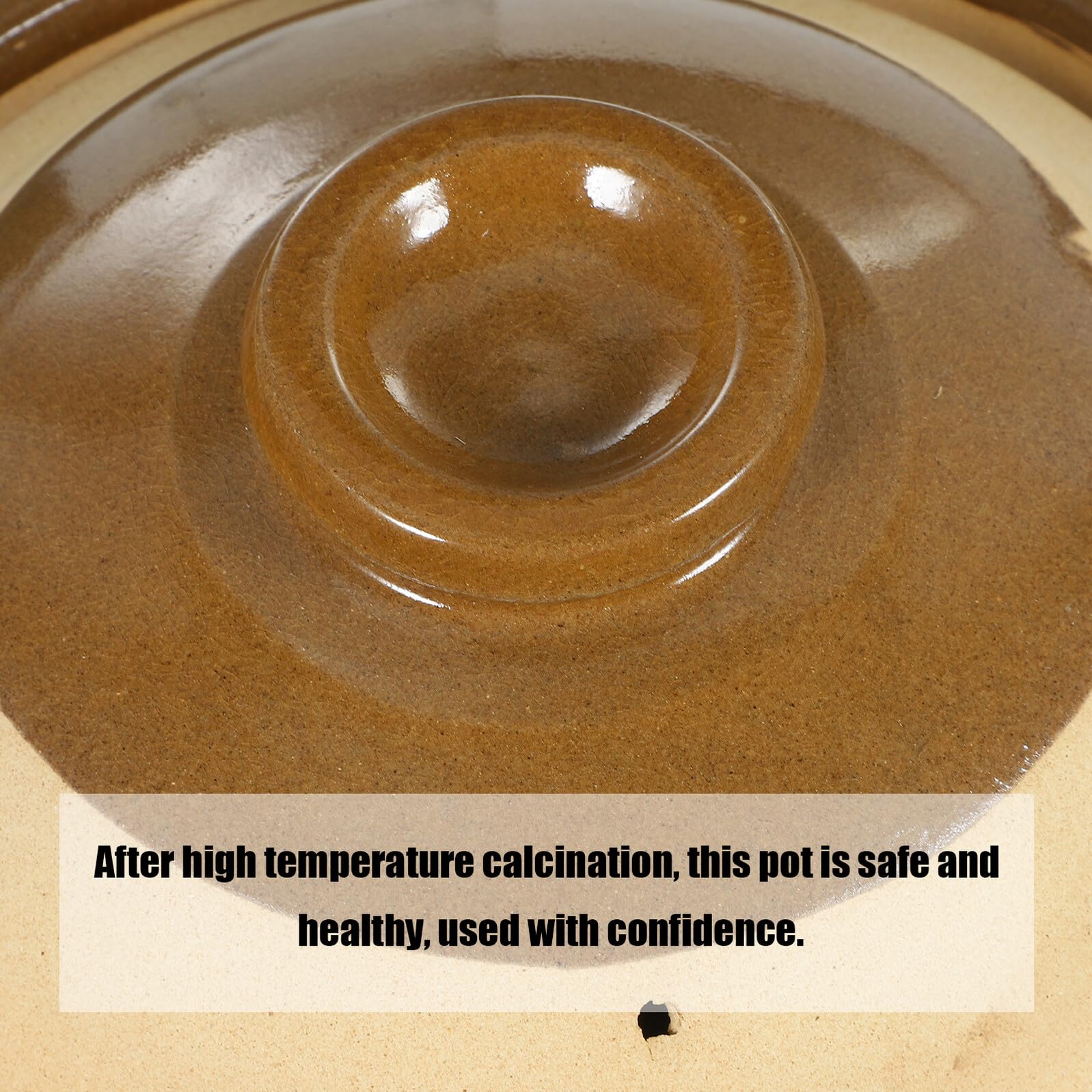 Olla de Cocina de Barro de Cerámica 2l para Hervir Medicina Tradicional Resistente a Alta Temperatura Adecuado para Preparar Sopas