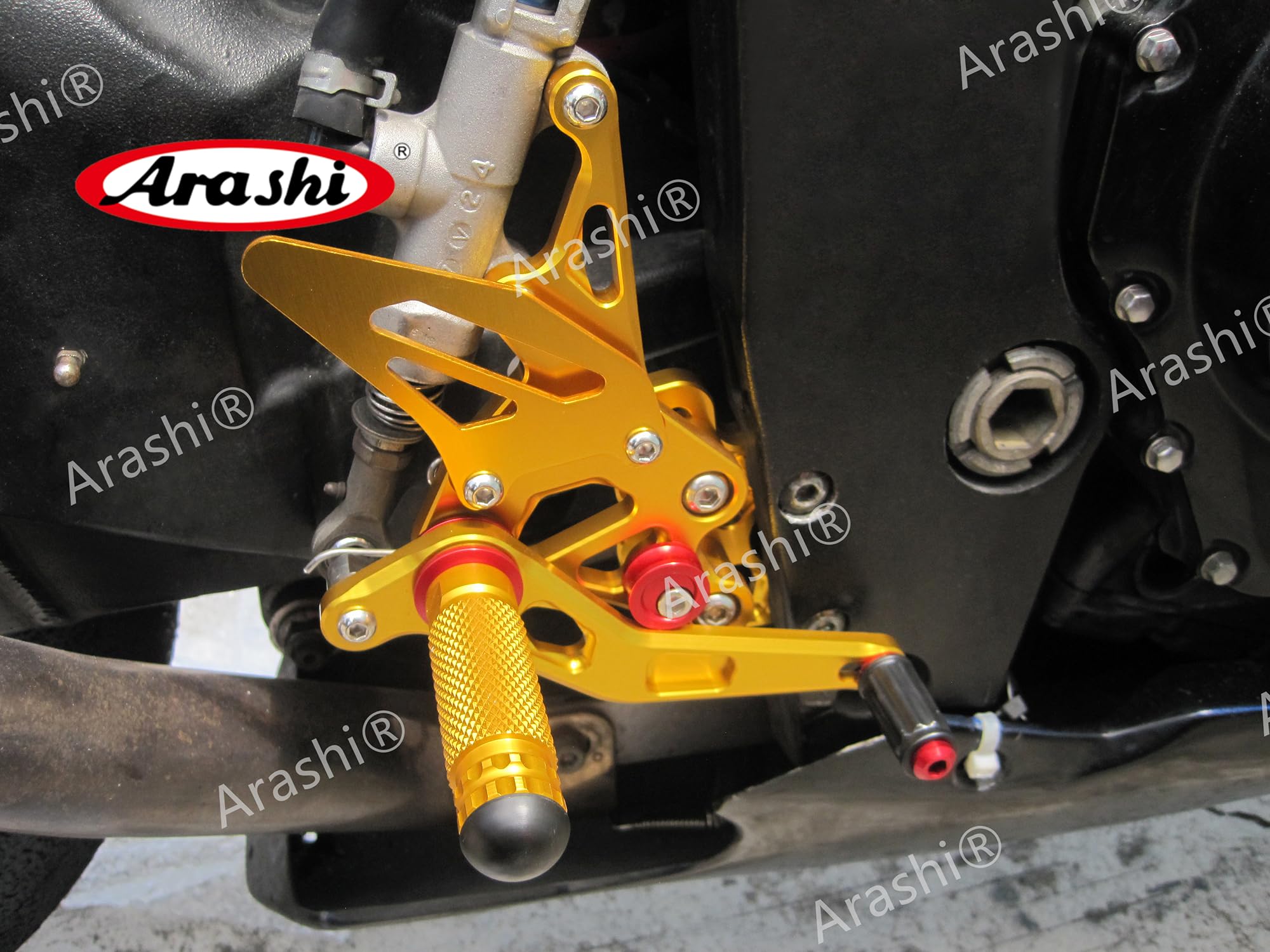 Reposapiés ajustables para motocicleta, estriberas para Suzuki GSXR 600 y 750 2006-2010 GSXR600 GSXR750, juego de 1 juego negro GSX-R 600 750 2007 2008 2009