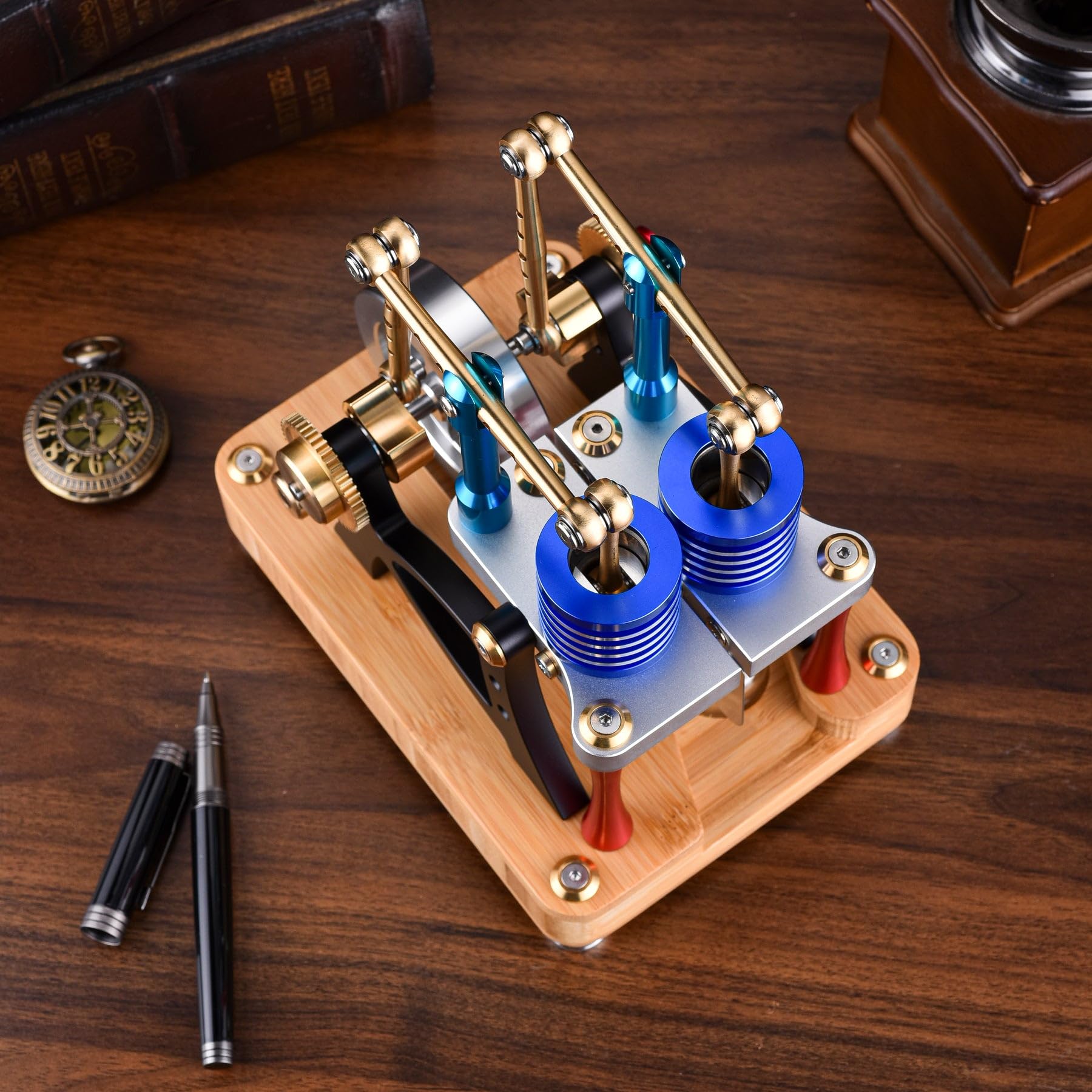 Stirling - Kit per modellismo motore a due cilindri per appassionati di scienza - Costruisci il tuo motore