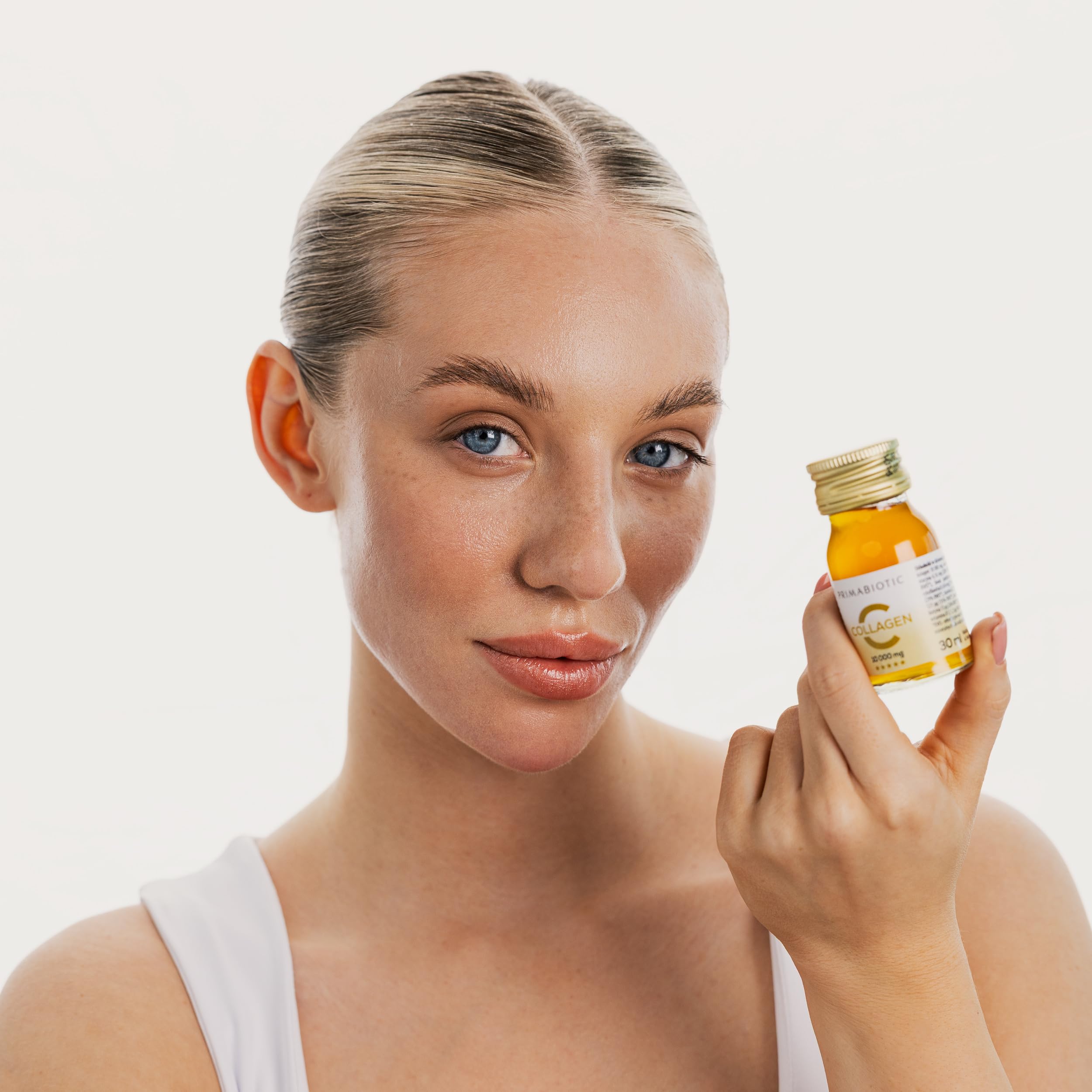 Kollagen Trinkampullen – Primabiotic Collagen Peptide 10000 mg | 60 Ampullen à 30 ml (1800 ml) | Flüssiger Beauty Drink in Premium-Qualität | 95% Absorption | Für Haut, Haare & Gelenke