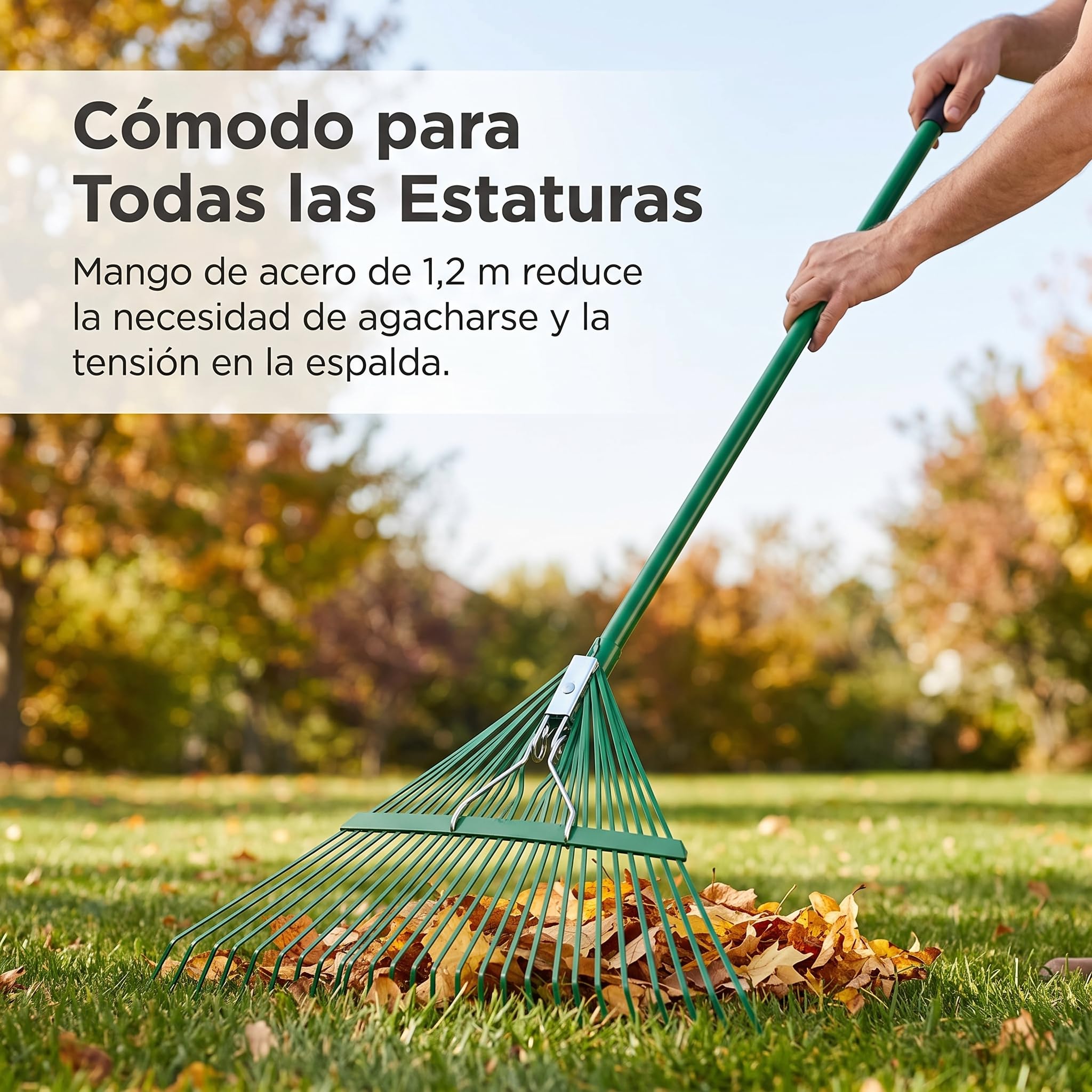 Rastrillo Jardín Metal con 24 Púas , p y Mantenimiento es