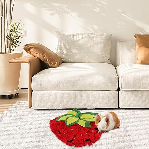 Miniatura 7 de Tapete de olfateo de 18 x 14 pulgadas, antideslizante, para perros de fresa, tapete de olfateo para perros, tapete interactivo seguro para aliviar