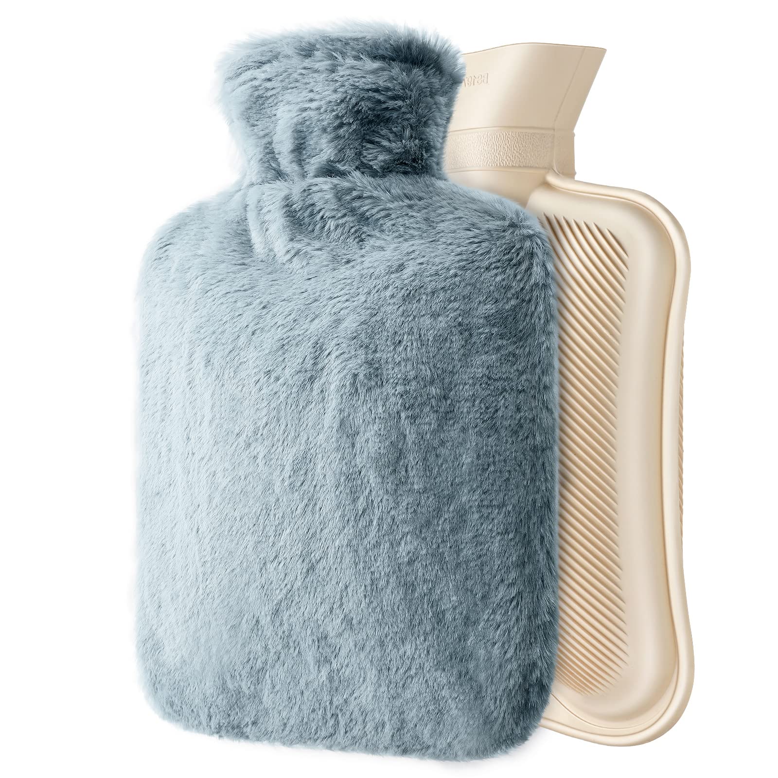 Sponsored Ad – URBZUE Hot Water Bottle, 2L Hot Water Bottles with Fluffy Cover, 2-in-1 Water Bag for Cold & Hot Compress, ...