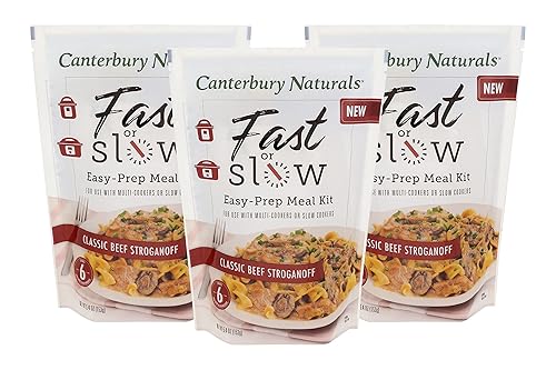 Canterbury Naturals Kit de comida rápida o lenta de preparación fácil, Stroganoff de carne clásica, bolsa de 5.4 onzas (paquete de 3)