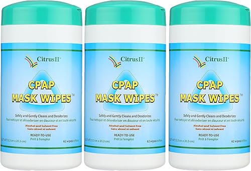 Citrus II Cpap Mask Wipes Cantidad 62 toallitas - Paquete de 3
