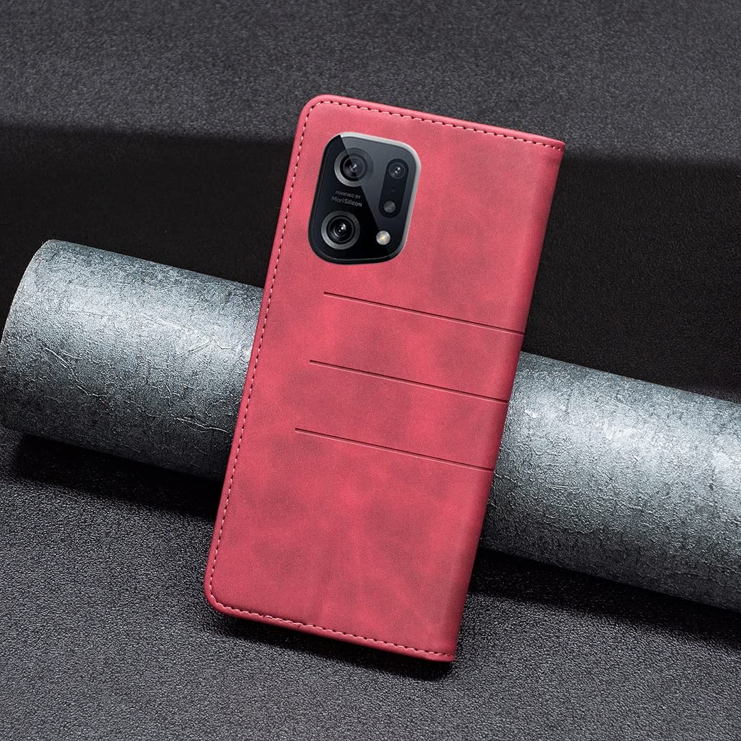Funda Cuero Oppo Find X5 Funda Libro Cuero Para OPPO Find X5 - Con Ranuras Tarjetas Y Soporte Plegable Carcasa Flip Soporte