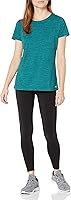 Vista 66 de Yaxa Essentials Camiseta de manga corta con cuello redondo para mujer, de secado rápido, para entrenamiento, gimnasio, paquete múltiple Tinte