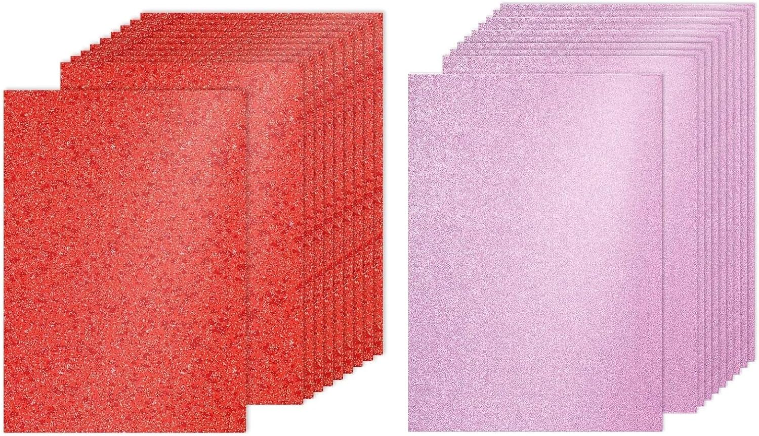 Colored Cardstock 40Sheets A4 Glitter Cardstock Paper Card Stock Shiny Scrapbook 250gsm Sparkly Large Shimmer for DIY Art(Black)