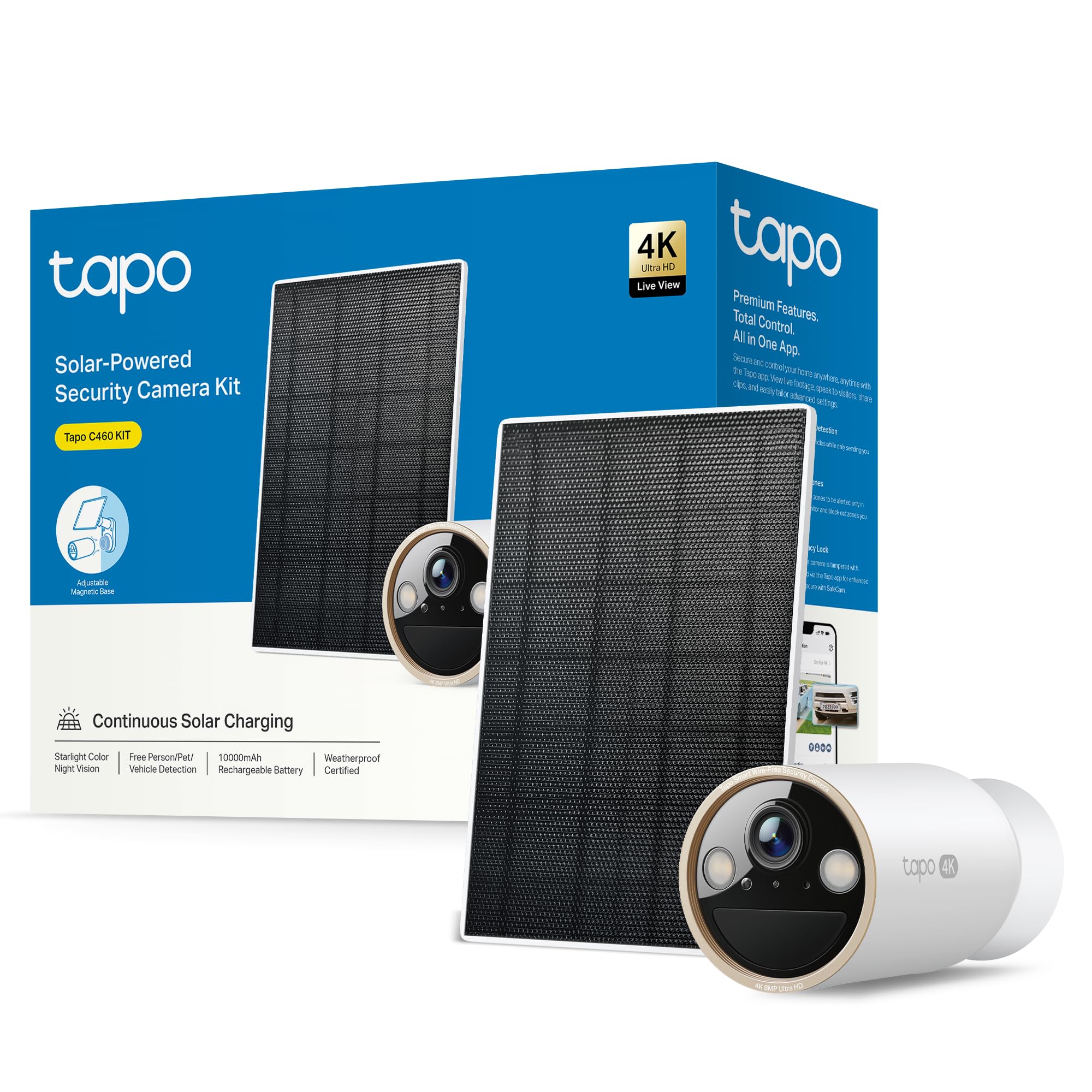 tapo C460Kit（ゆ〜き） Tapo C460 KIT 4K 8MP solarna kamera monitoringowa zewnętrzna