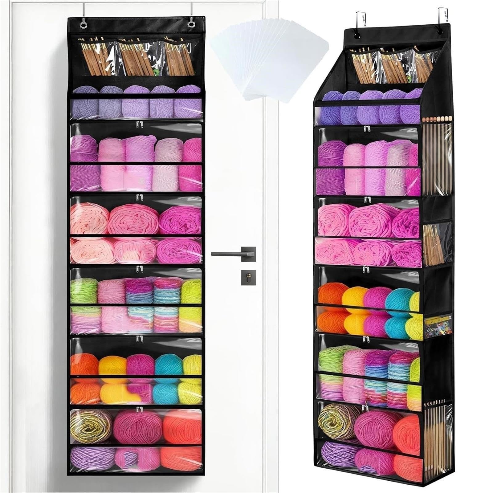 Over The Door Crochet, Hanging Yarn Storage Organizer