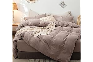 MooMee Bedding Duvet Cover Set: Soft and Inviting Mauve Duvet Cover Bedding