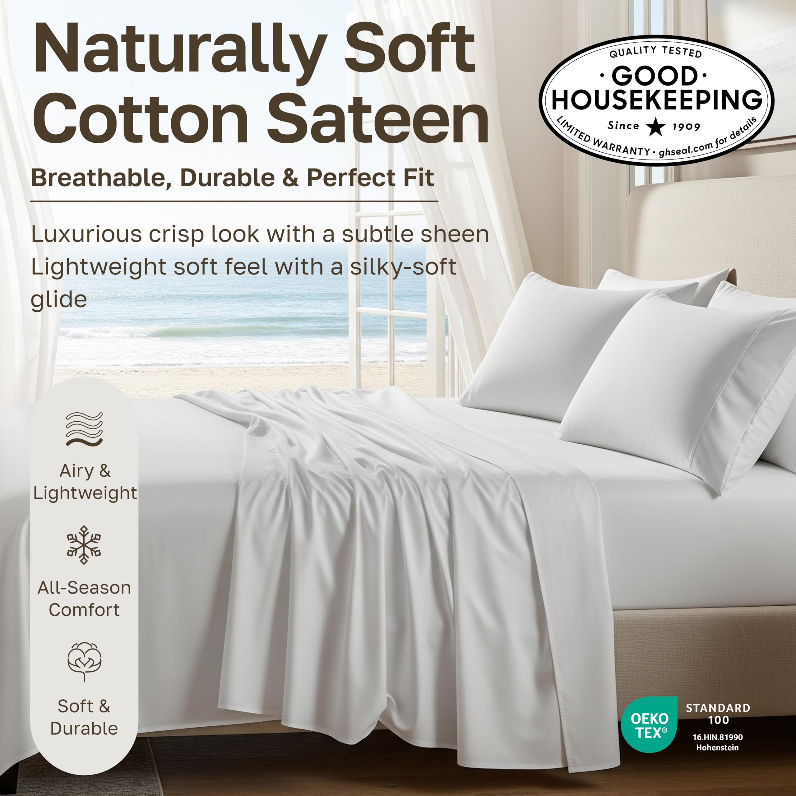 California Design Den fullコットン ボックスシーツ Amazon.com: California Design Den Full Size Sheets Set - Natural