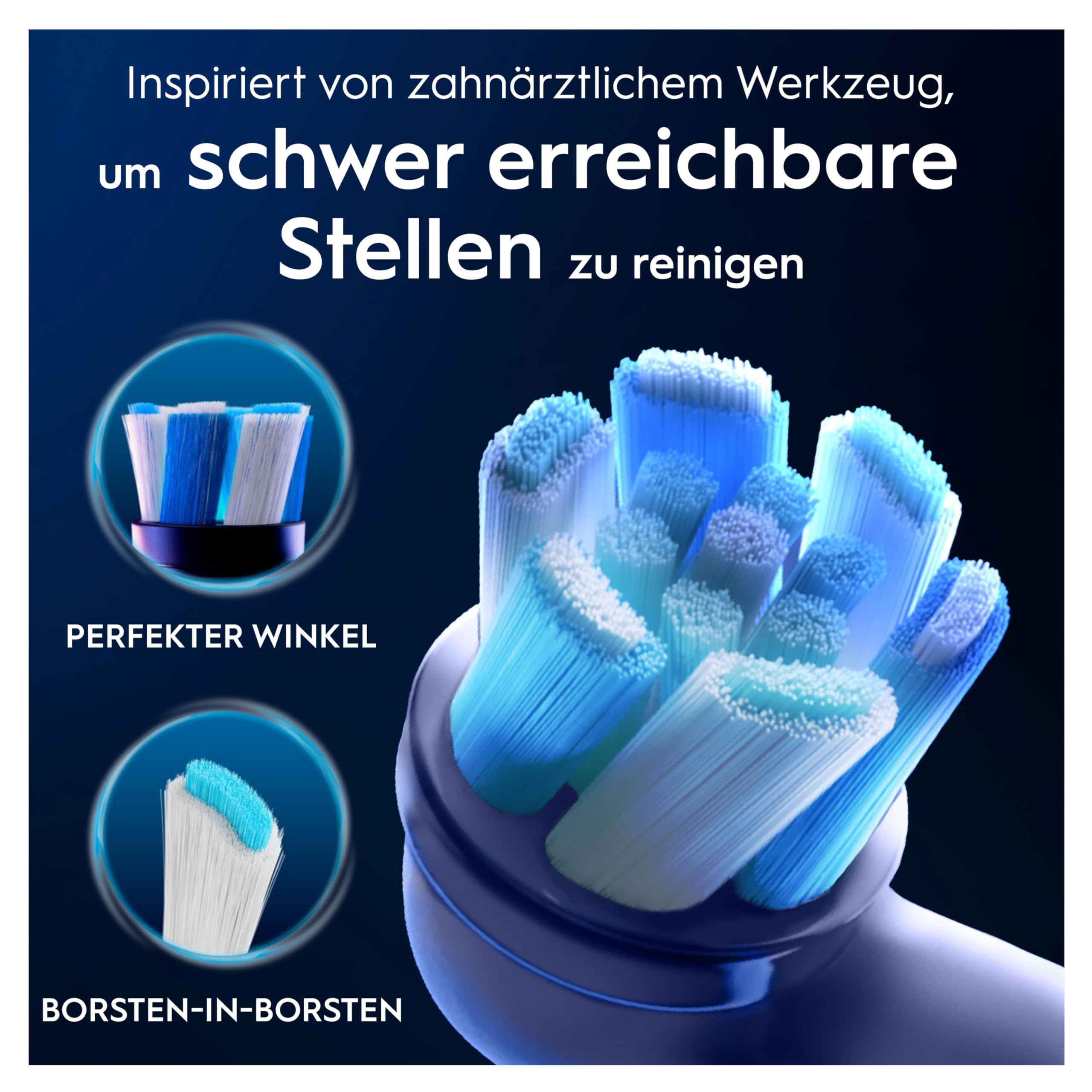 Oral-B iO Ultimative Reinigung, Original Aufsteckbürsten für elektrische Oral-B iO Zahnbürsten, 'Borsten-in-Borsten' Bündel, Weiß, 8 Stück | Original Zahnbürstenaufsatz für Elektrische Zahnbürste, 360° Fortschrittliche Tiefenreinigung und Plaqueentfernung