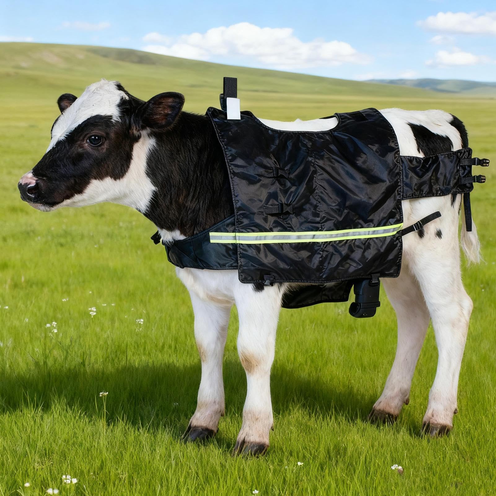 Chaquetas De Terneros A prueba de viento, Impermeable, Aislante, Térmico | Manta Abrigo Para Ganado Chaqueta Cortaviento Exterior Ganado Vacuno Ovino Caprino Caballos