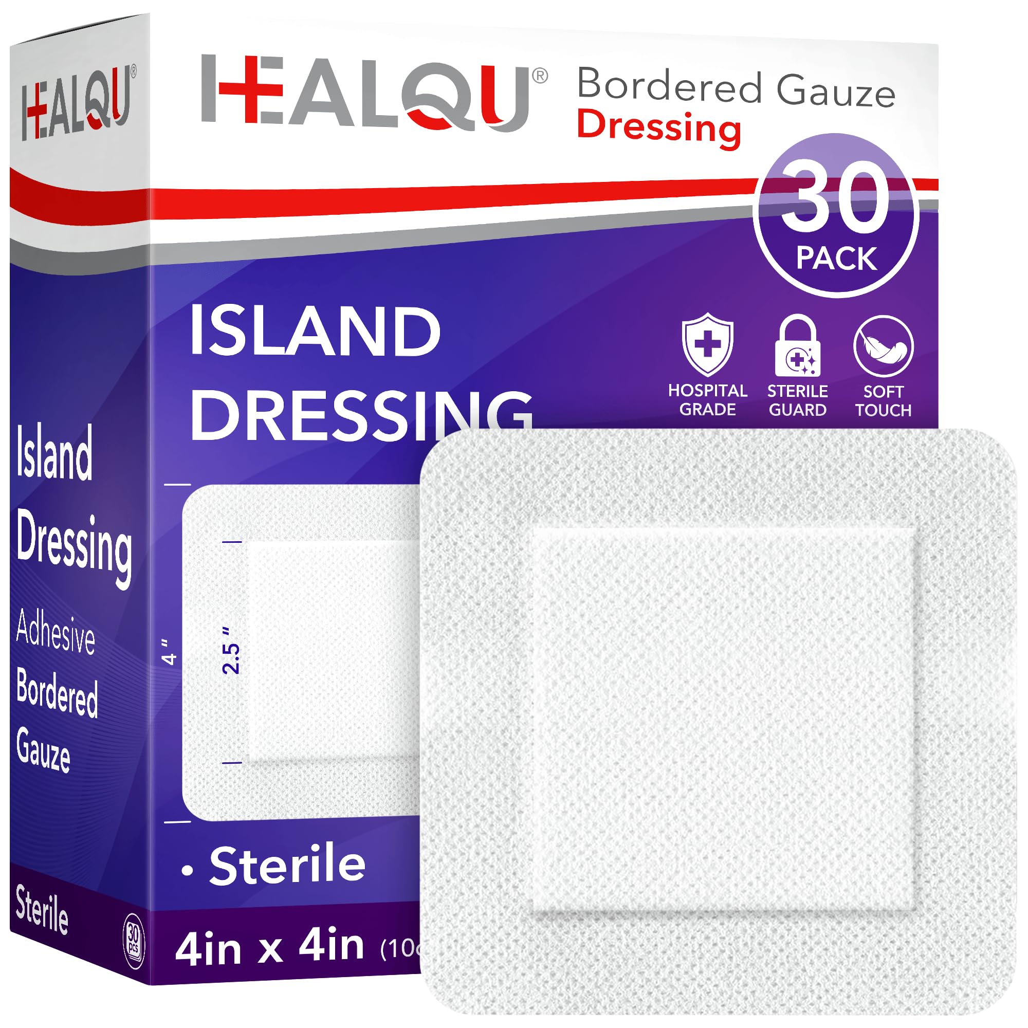 island dressing Sterile 6" x 6" Transparent Film with Island Dressing