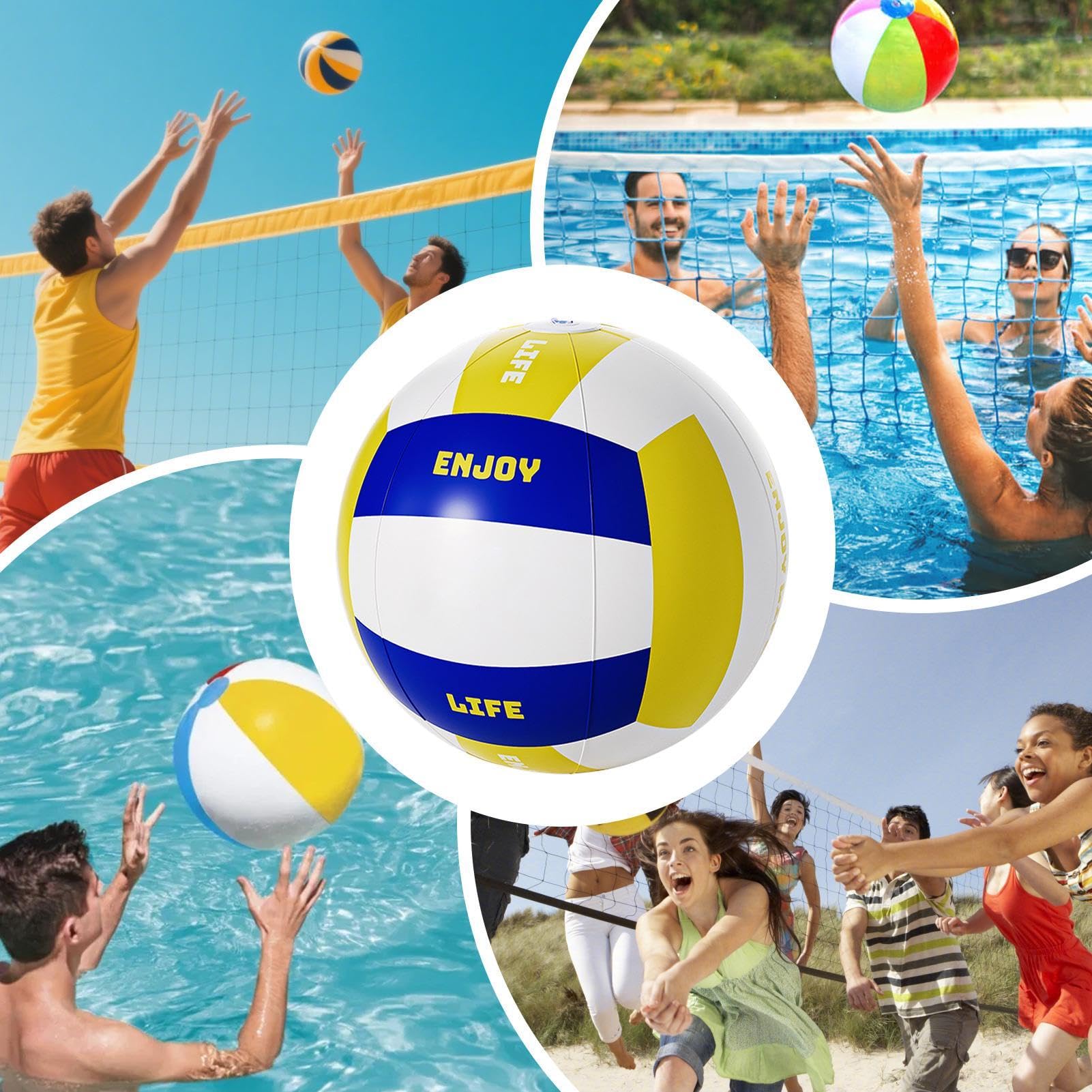 Ballon De Football Gonflable Géant – Jumbo Beach Sports 24 Pouces – PVC Épais – Idéal Piscine, Plage Et Jeux D'Été