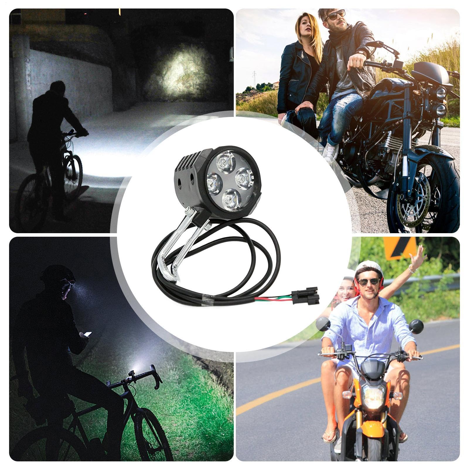 Illuminazione anteriore per bicicletta, design con per faro da ciclismo, luce per bicicletta resistente all'acqua, per esterni, spostamenti urbani, sicurezza , monopattini elettrici