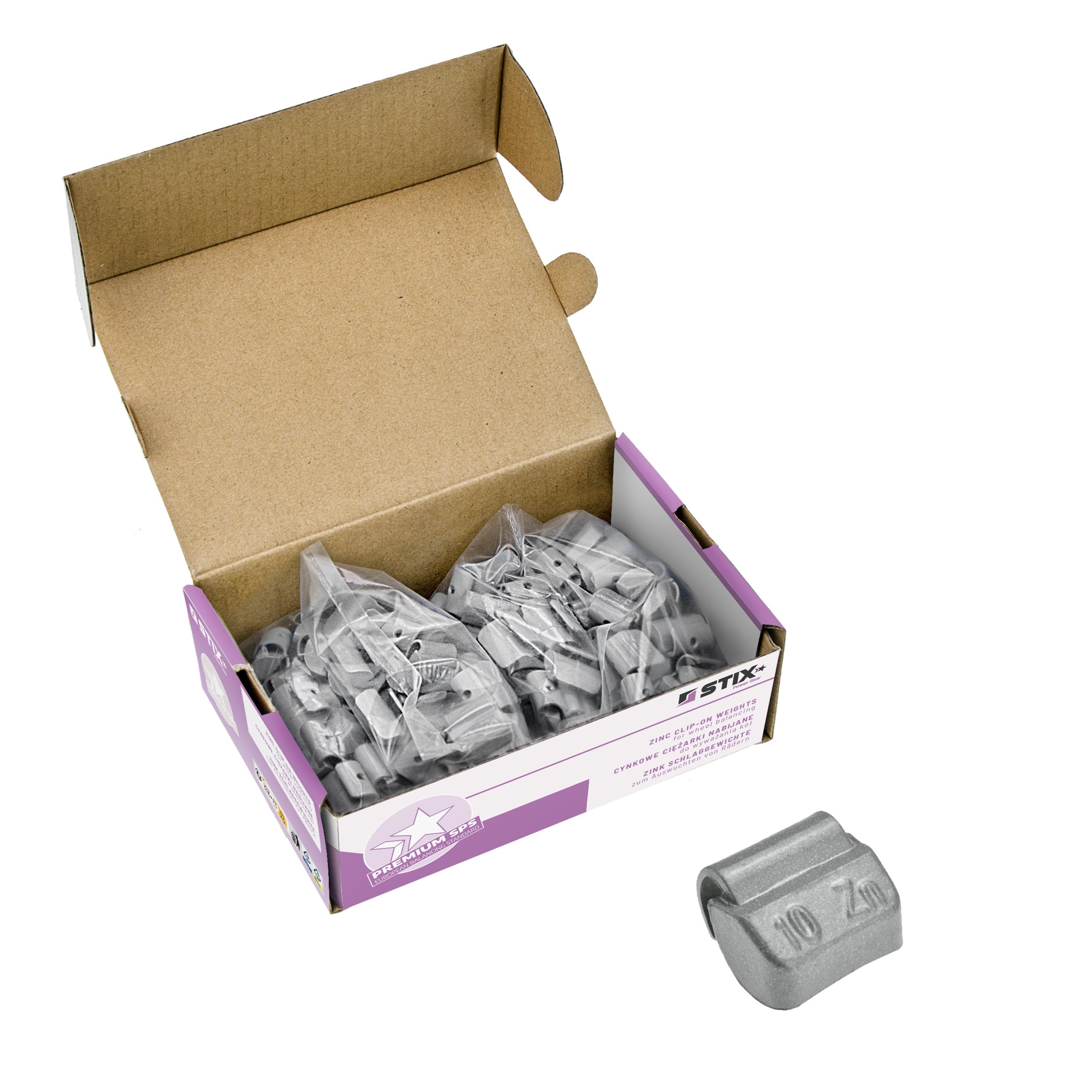 Lot De 100 Masses D'équilibrage 25g Acier FE/S - Pour Jantes Acier Voitures, SUV, Fourgonnettes - Revêtement Polymère
