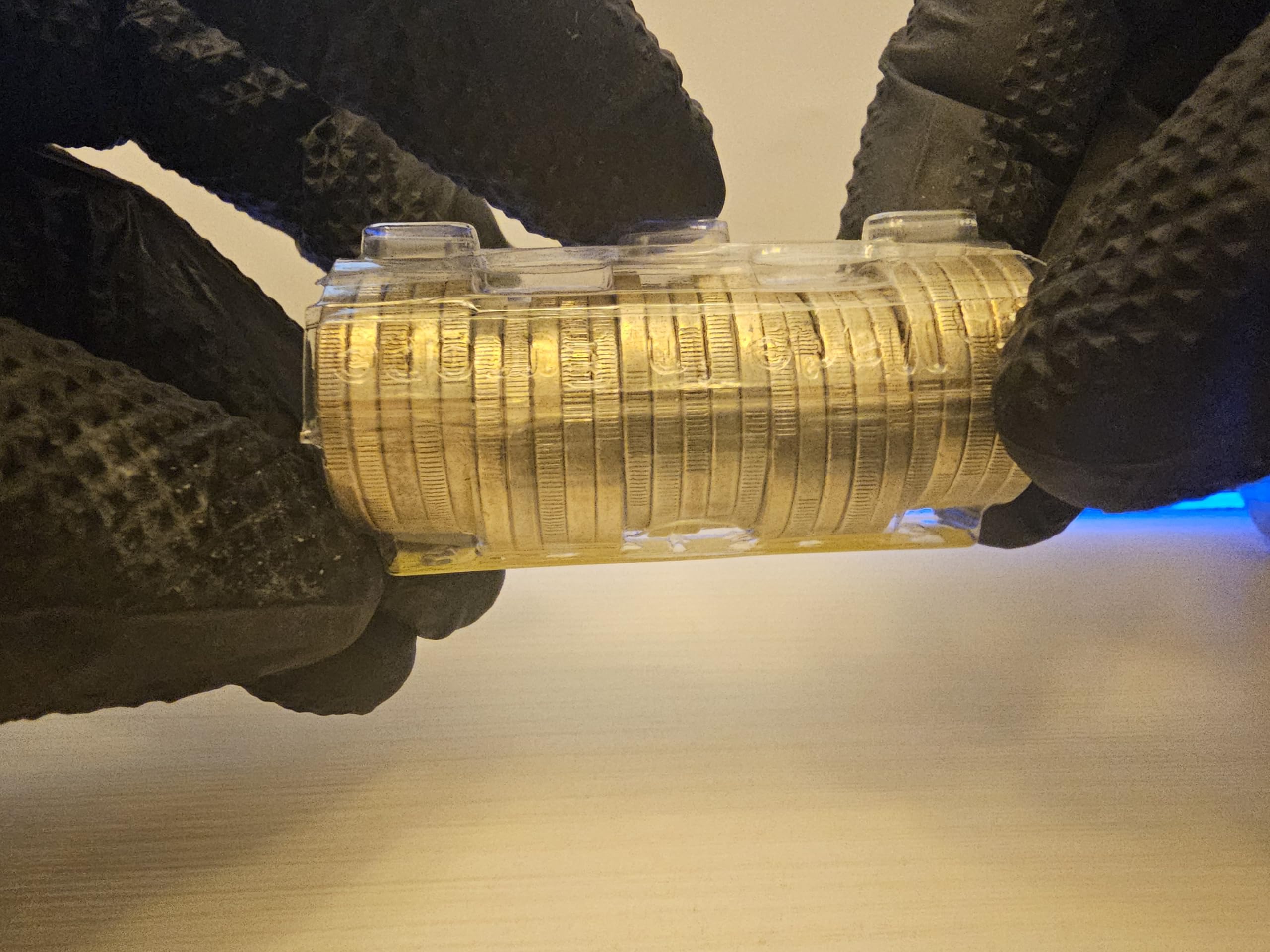 Blister para Monedas, 100 Cartuchos para Moneda de 1 Euro, Guarda Tus Monedas facilmente en Las Fundas de Monedas de Euro.