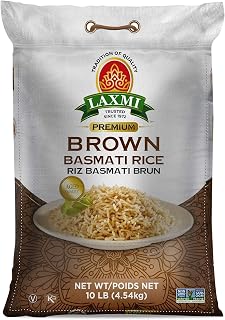 Laxmi All-Natural Brown Basmati Rice, 10 Pound Bag