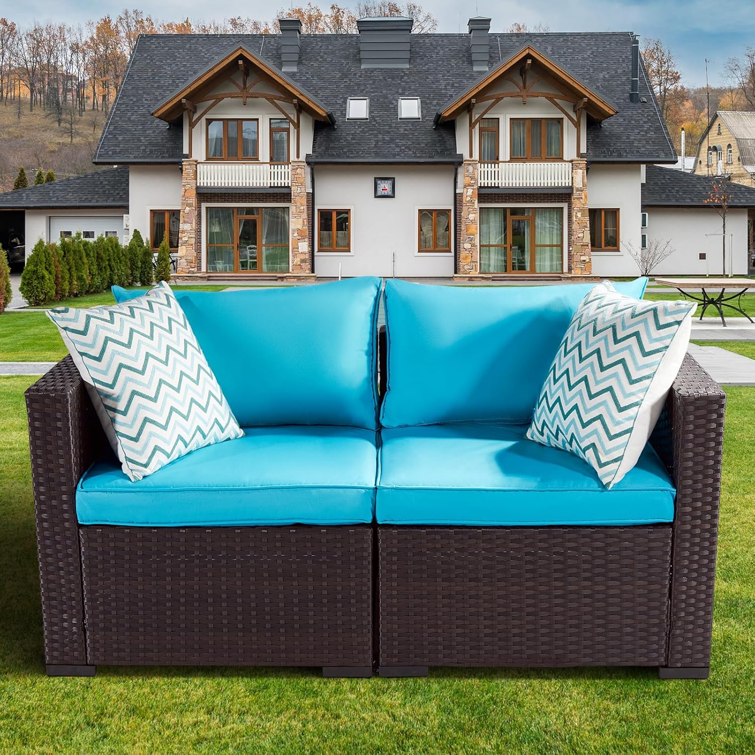 NATURAL EXPRESSIONS Patio Furniture,Patio Loveseat 2 Piece