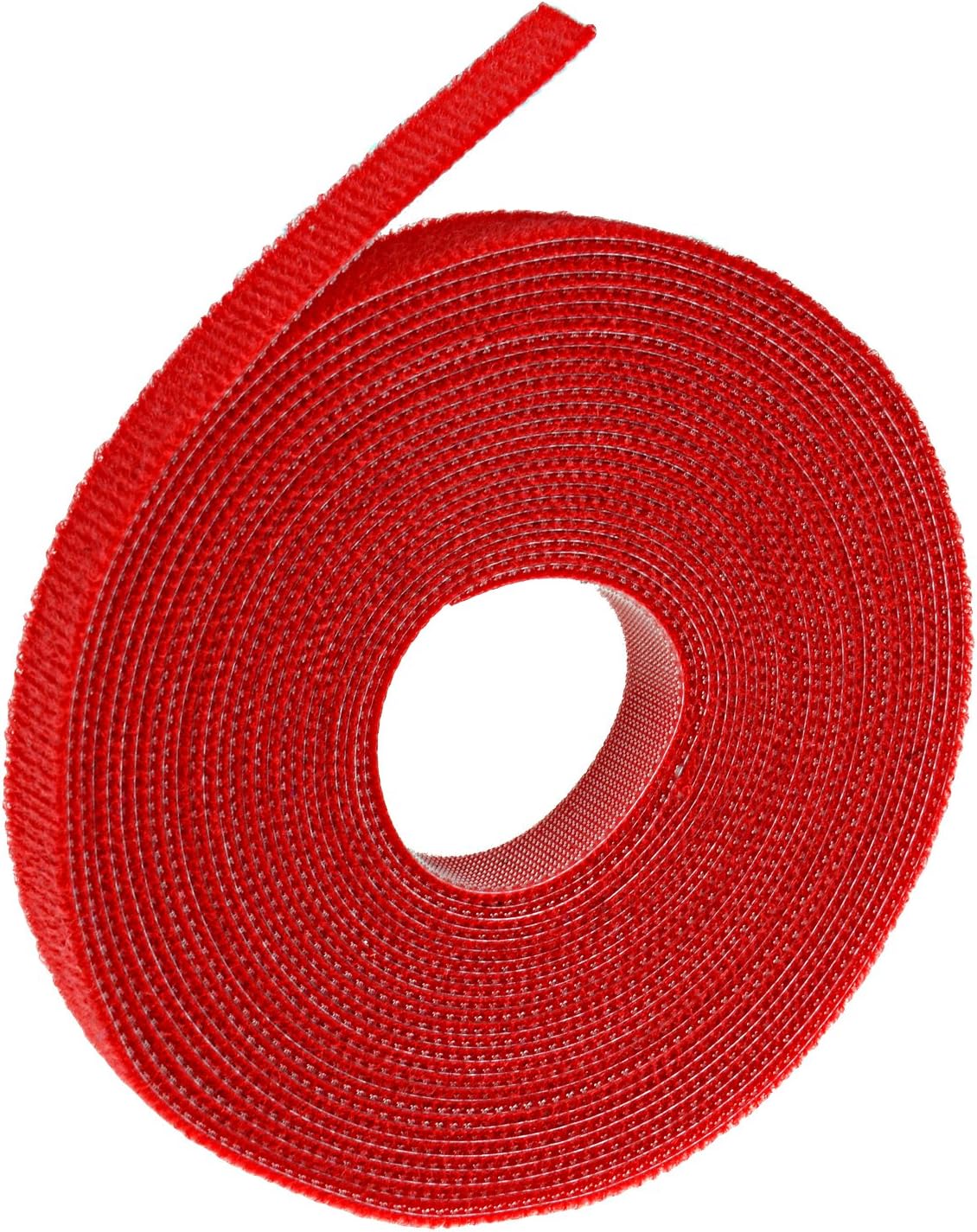Fastening Tapes Hook and Loop Reusable Straps Wires Cords Cable Ties - 1/2" Width, 15' x 3 Rolls (Black, Red, White) image 2