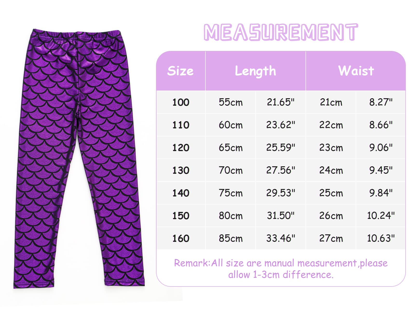SEAUR Leggings largos para niña, pantalones de yoga, estrechos, pantalones de correr, pantalones deportivos, 100-160 cm