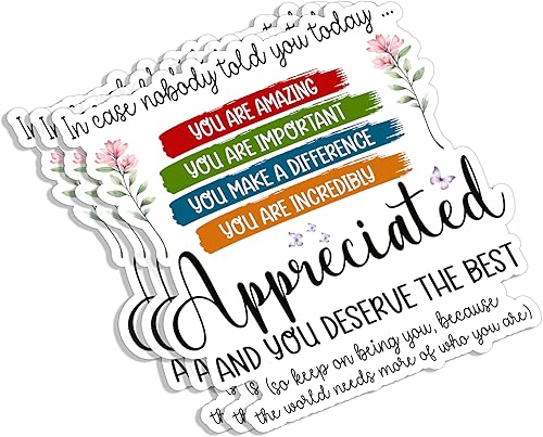 (3 unidades) en Case Nobody Told You Today You Mererve The Best So Keep On Being You, calcomanía de vinilo inspiradora motivacional para vaso, disponible en Yaxa Guatemala