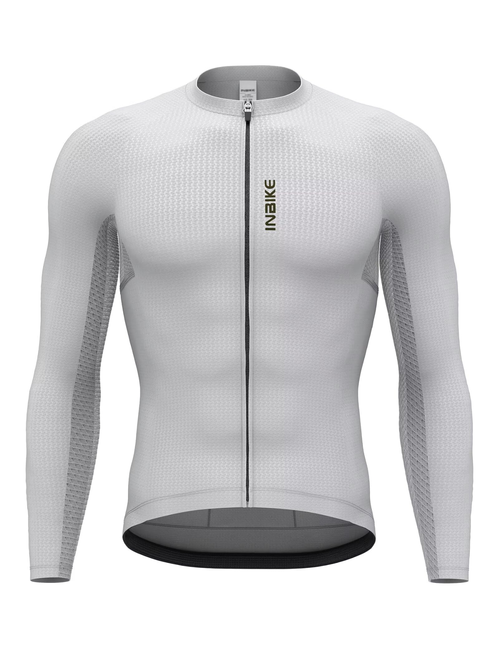 INBIKE Mens Cycling Jersey Long Sleeves Quick-Dry Mesh Bike Jersey with Rear Pockets Brea…