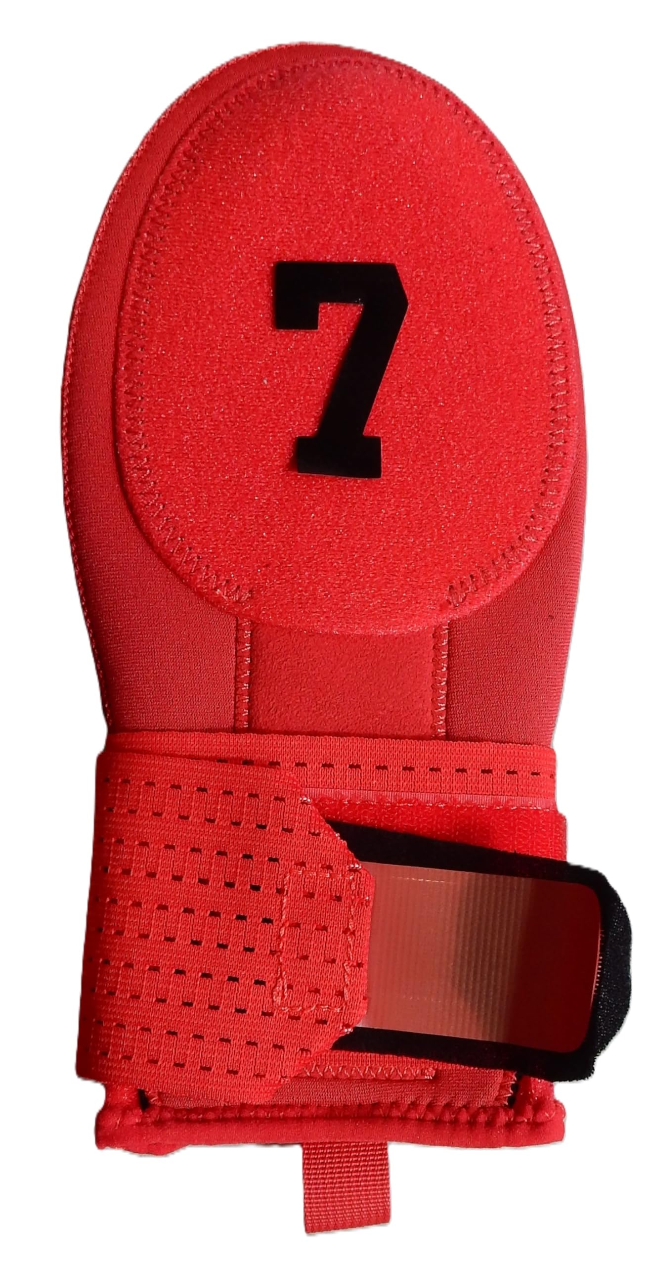 Red Sliding Mitt with Custom Number Baseball Softball. Baserunner Protection Glove. Youth and Adult Sizes