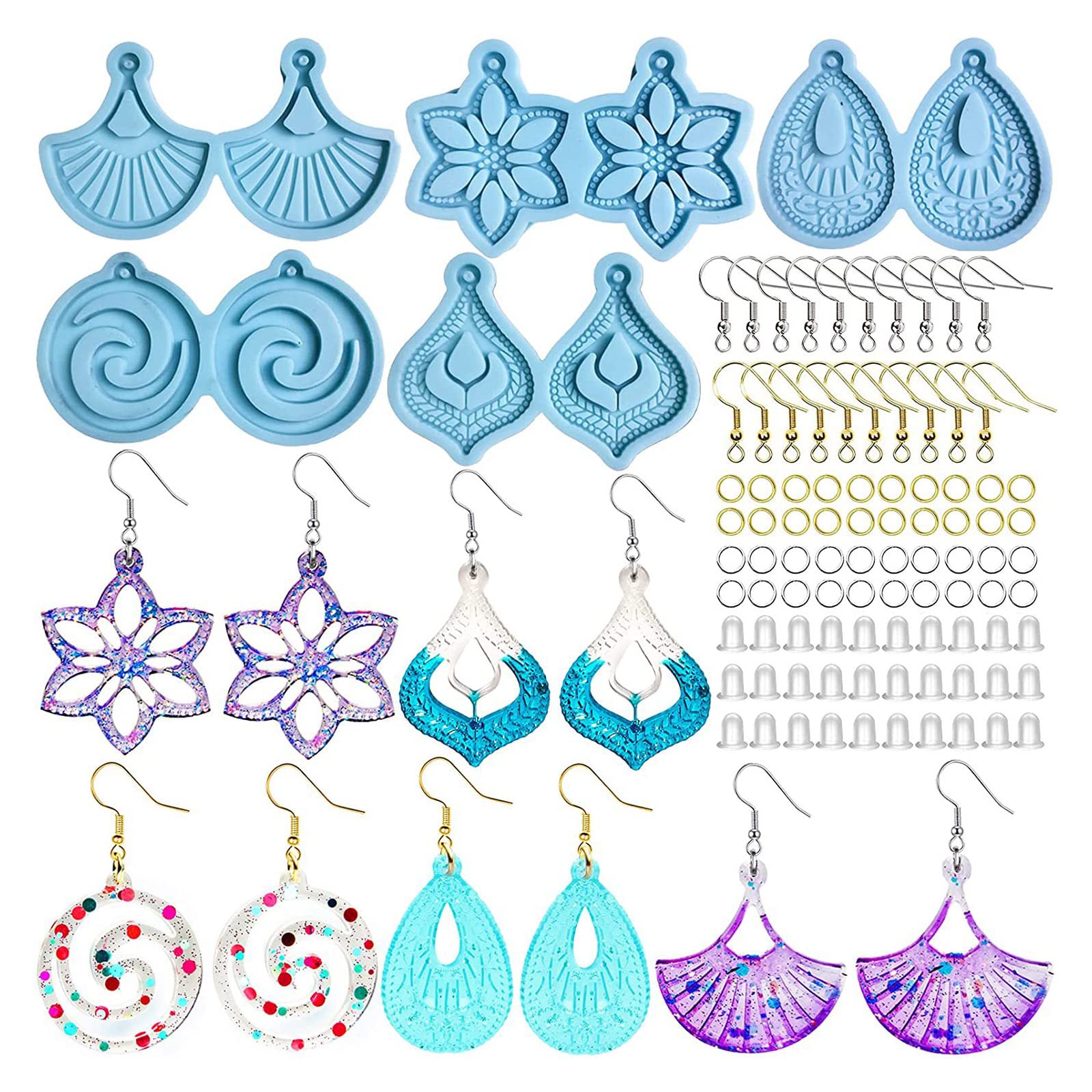 Moules pour bijoux complets pour fabriquer facilement des boucles d'oreilles sans rater le montage