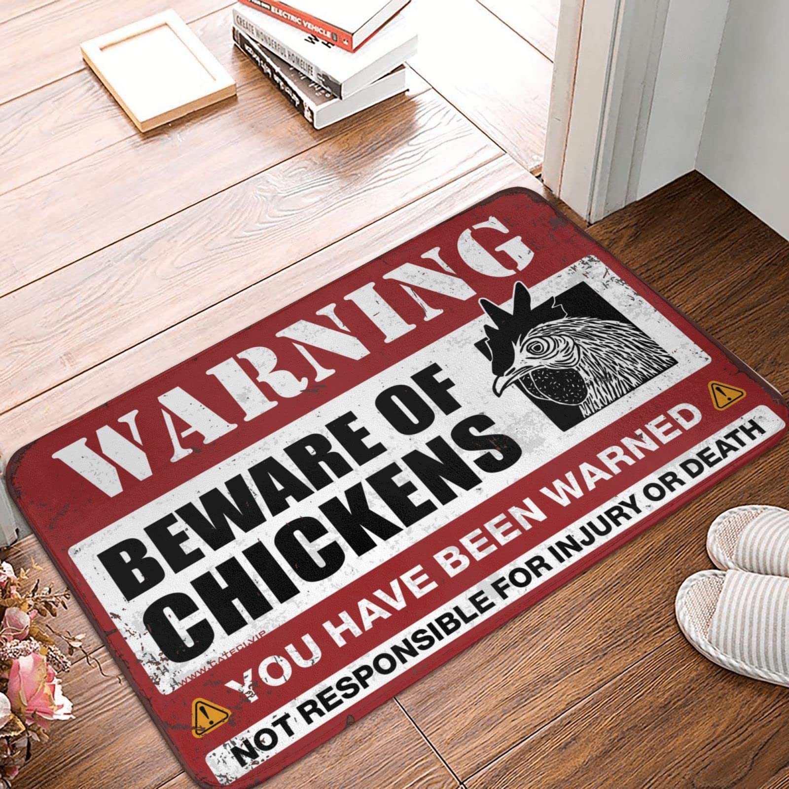 Tapis de poule antidérapant grand paillasson extérieur lavable 65x90cm