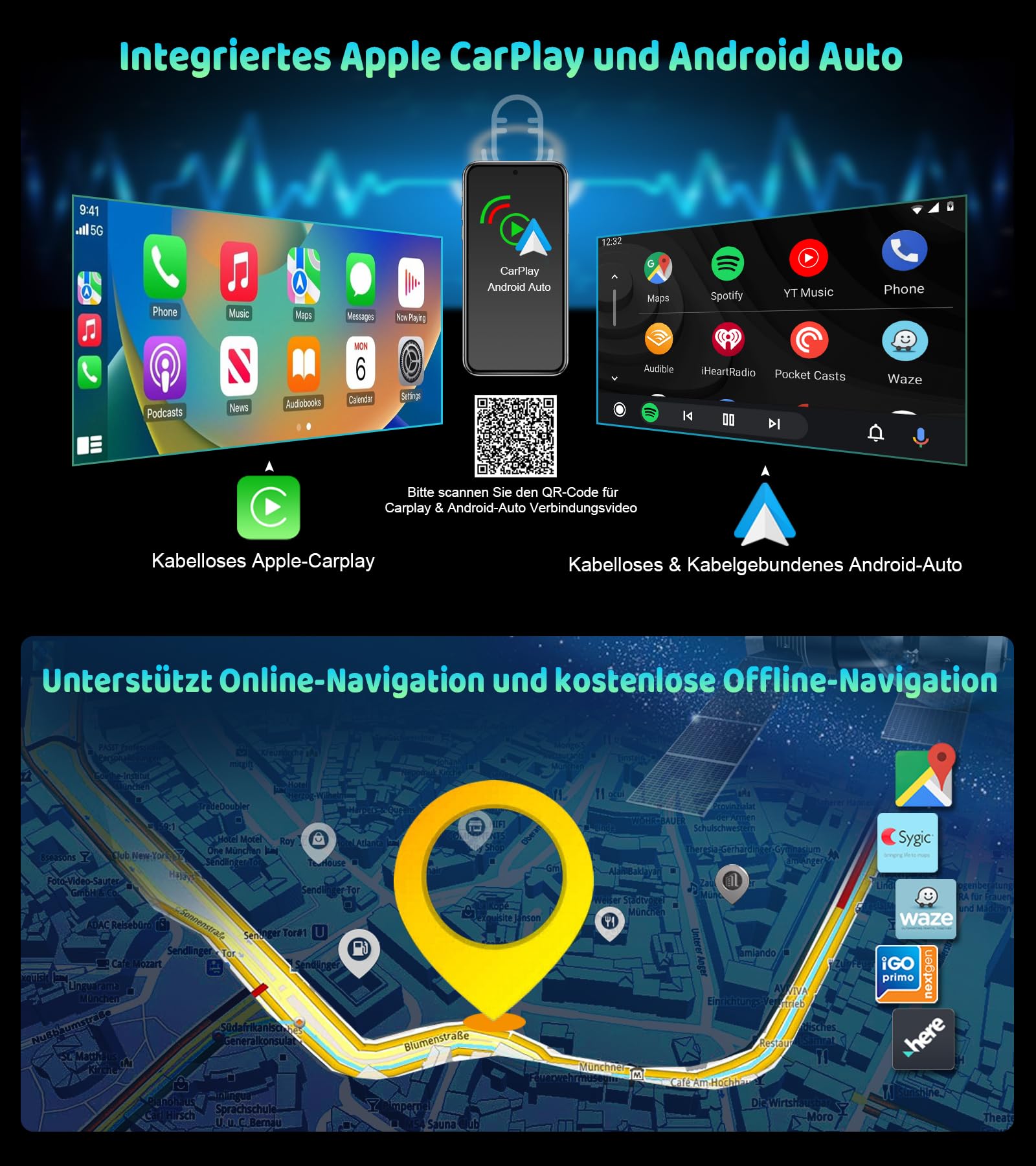 Erisin Android 13 Autoradio 8,8 Zoll Für Audi Q5 2009-2016