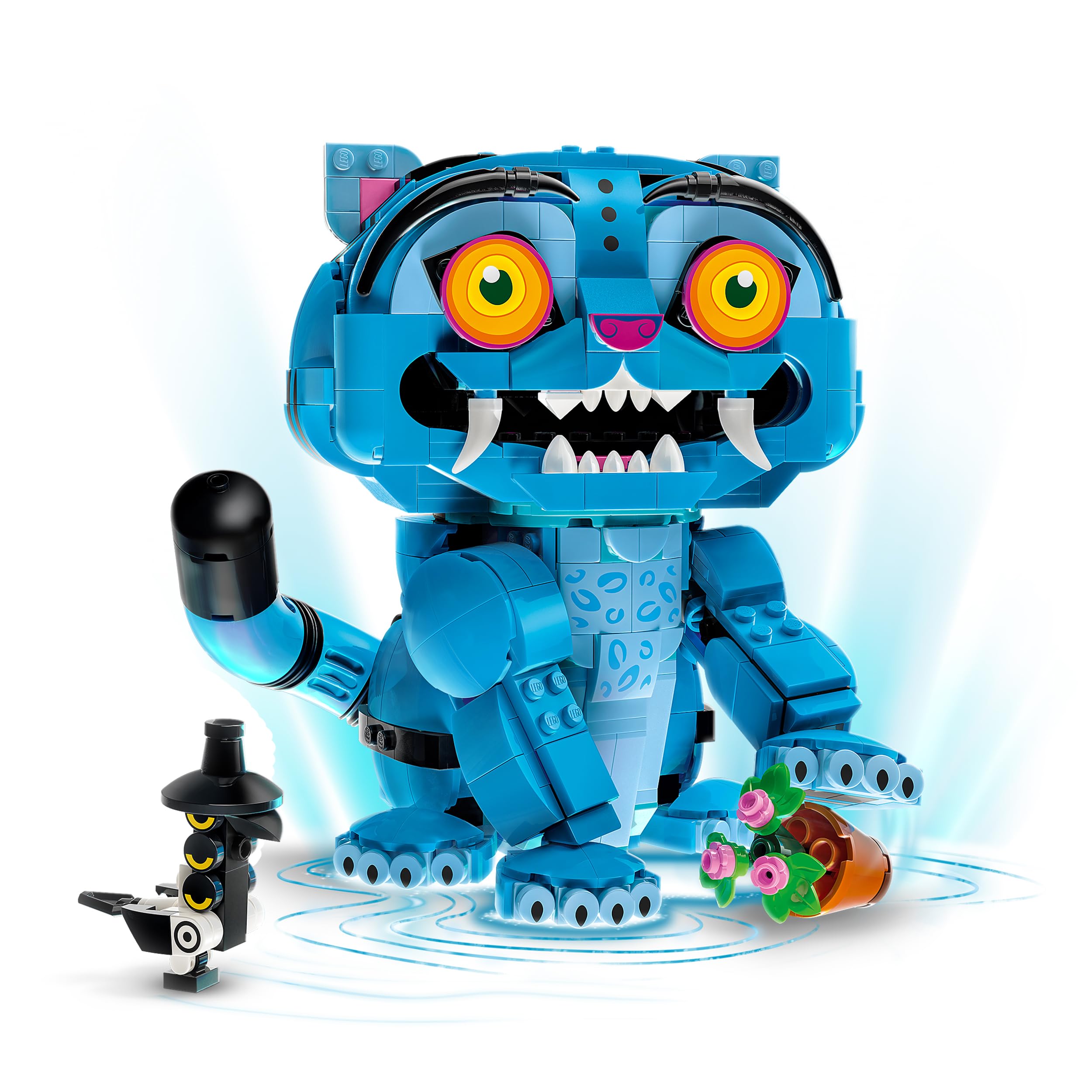 LEGO Kpop Demon Hunters Derpy Le Tigre et Suzy la Pie - Jouet Kpop - 2 Figurines d'animaux & Pot de Fleurs - Décoration Chambre d'enfant - Cadeau Musique pour Fille, Garçon & Fan du Film 9 Ans 72537