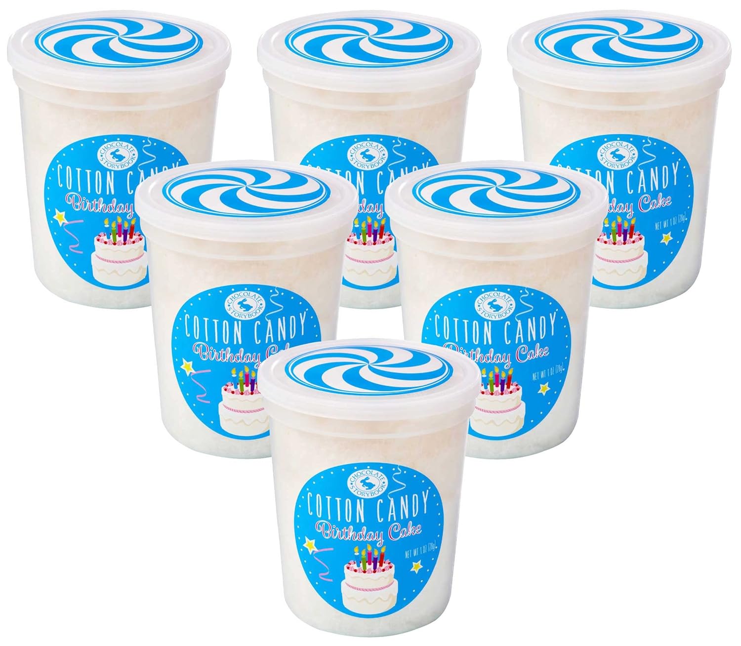 Birthday Cake Cotton Candy 6 pack Unique Idea for