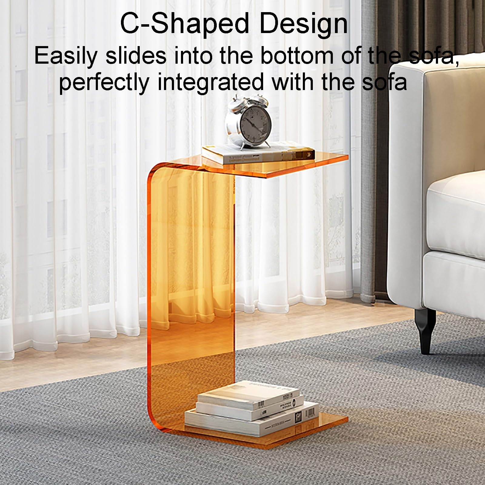 Amazon｜サイドテーブル ベッドサイドテーブル ソファ テーブル クリア