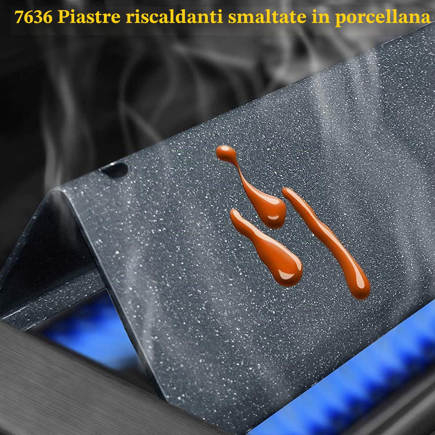 7636 Barrette aromatizzanti per Spirit E-310 E-320 E-330, Spirit II E-310 S-310 Serie (con pulsanti del bruciatore anteriori), 38,9 cm, in porcellana smaltata, parti di ricambio per barbecue