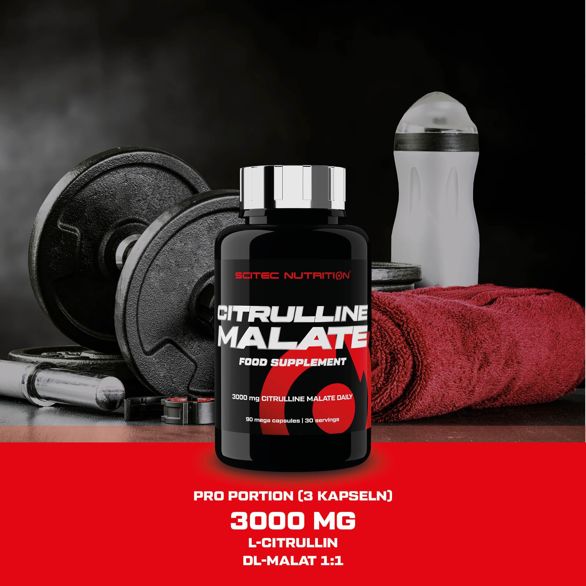 Scitec Nutrition Citrulline Malate, Aminosäure Nahrungsergänzungsmittel Megakapseln, 90 Megakapseln