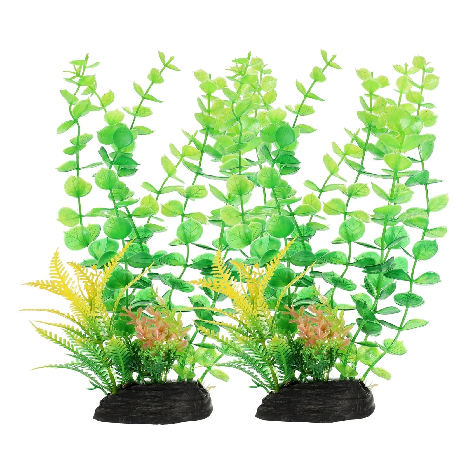 JTKSSCS Aquarium Plants 2Pcs Aquarium Plant Decoration Lifelike Plastic Fish Tank Plants Artificial Grass Accessories