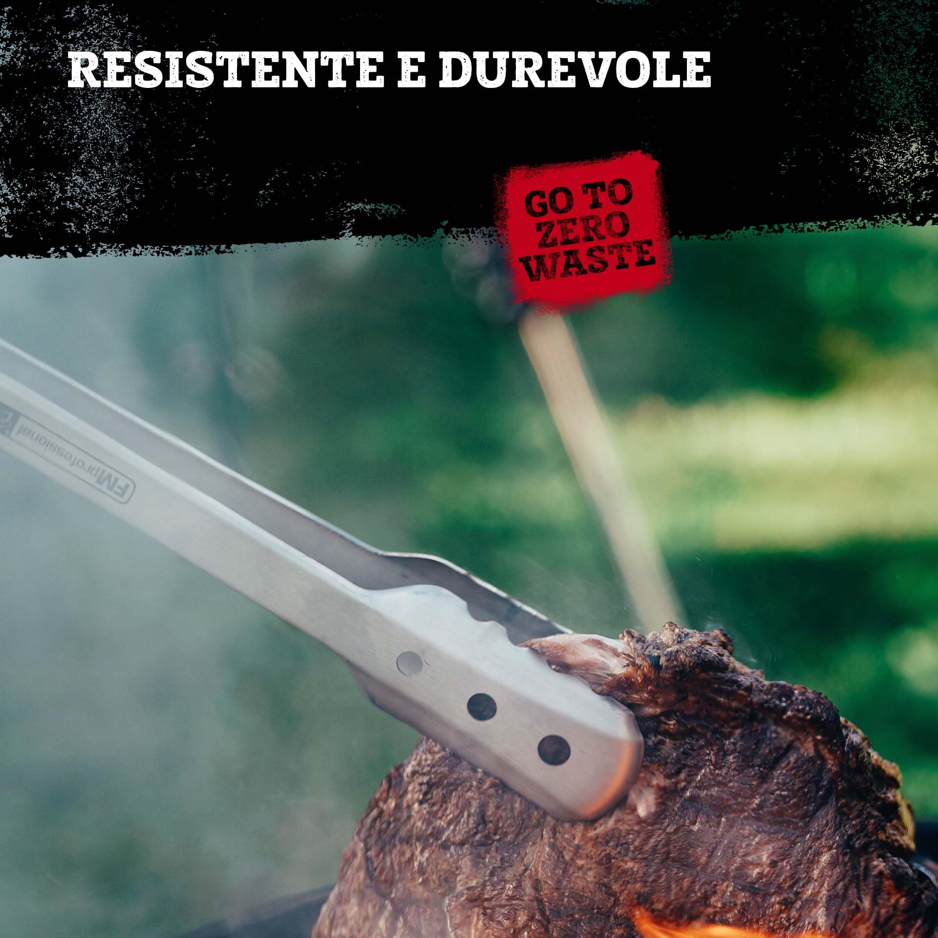 Fmprofessional Set utensili per barbecue, pinza multiuso e paletta forata, utensili da cucina lavabili in lavastoviglie, acciaio inossidabile, utensili BBQ resistenti alle alte temperature