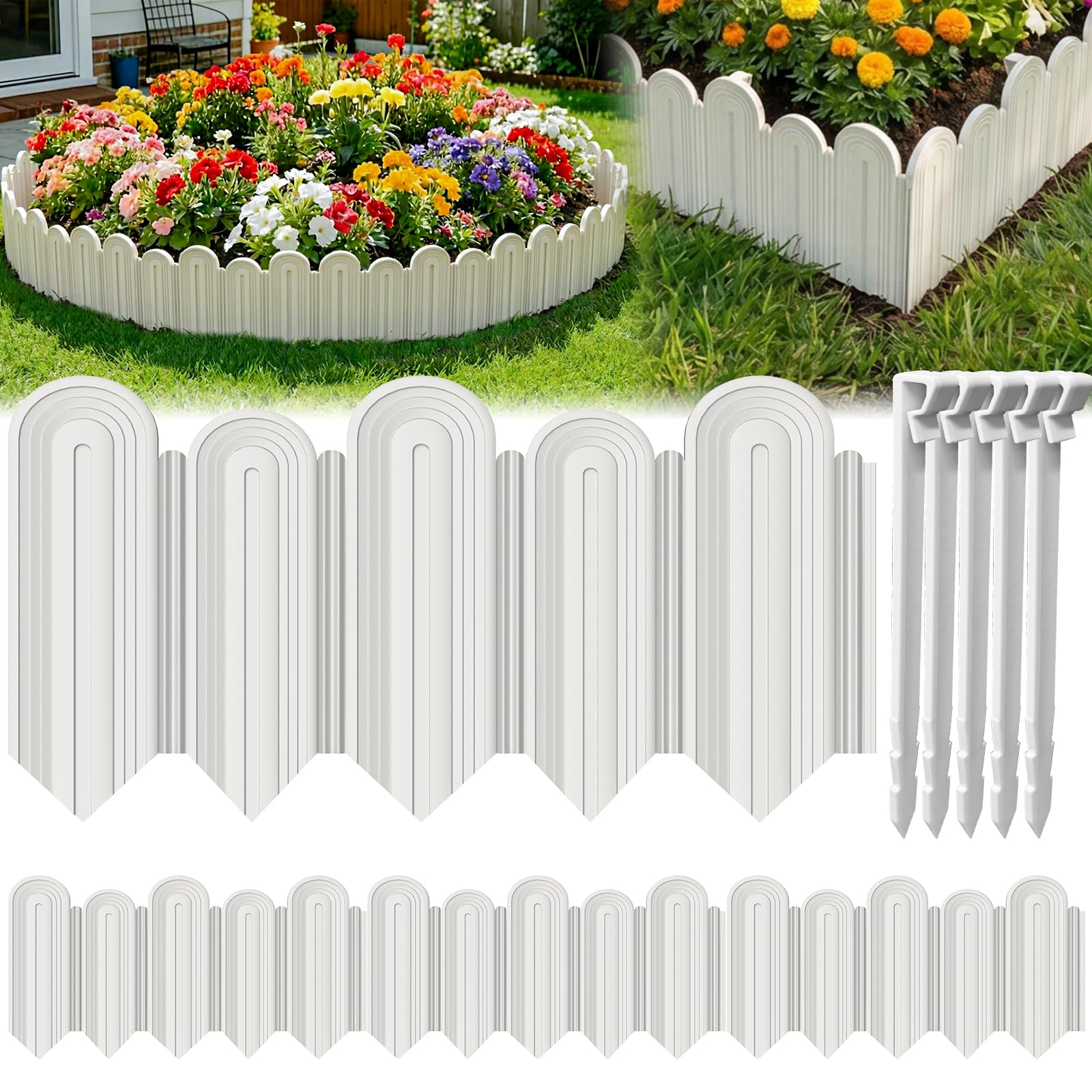 Ruppence White Garden Edging