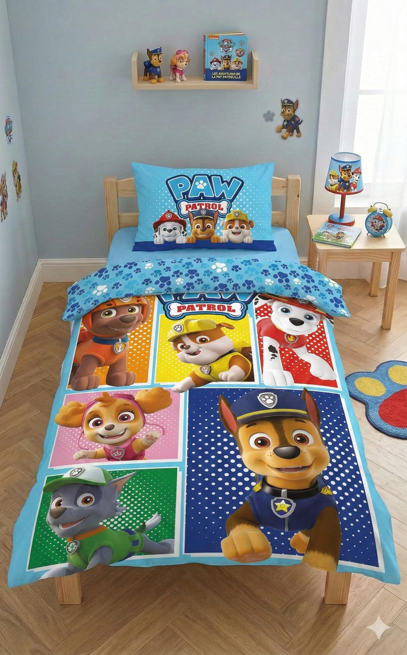 Jerry Fabrics Paw Patrol PP184 - Biancheria da Letto per Bambini, 100 x 135 cm