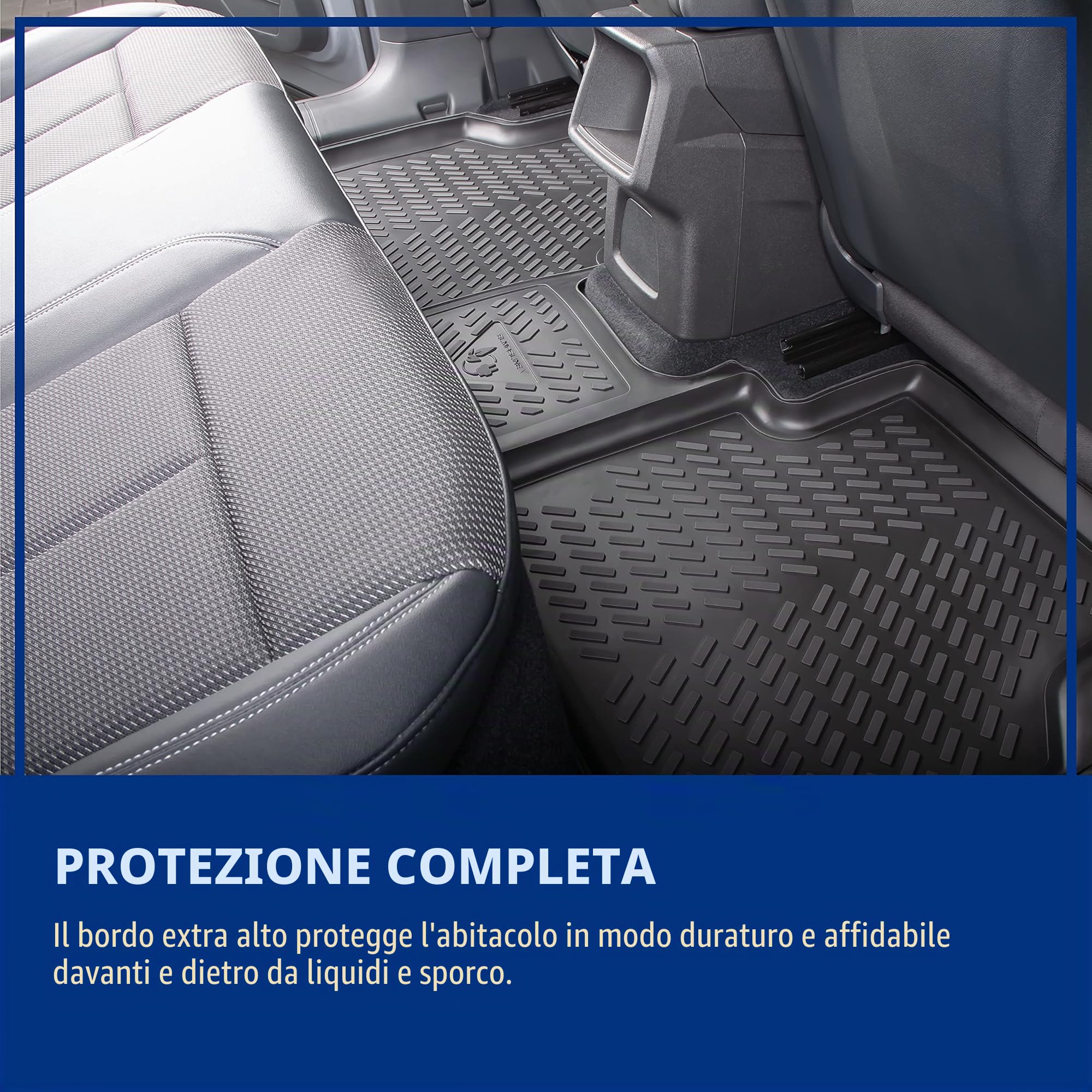 ELMASLINE 3D Tappetini Gomma per Renault CAPTUR 2020-2026 | Bordo Extra Alto | Tappetini Auto