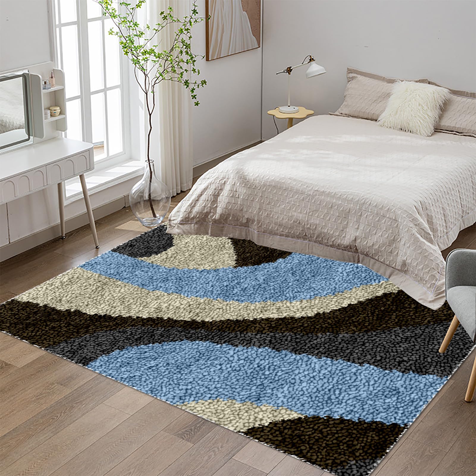 Tehocwiz Large Latch Hook Kits for Adults, Rug Making Kit For Adults Beginners, Pre-Printed Pattern Rug Making Kit, Tapestry Kits Rug for Beginners, Latch Hook Rug Kits Embroidery Carpet 40x70 cm