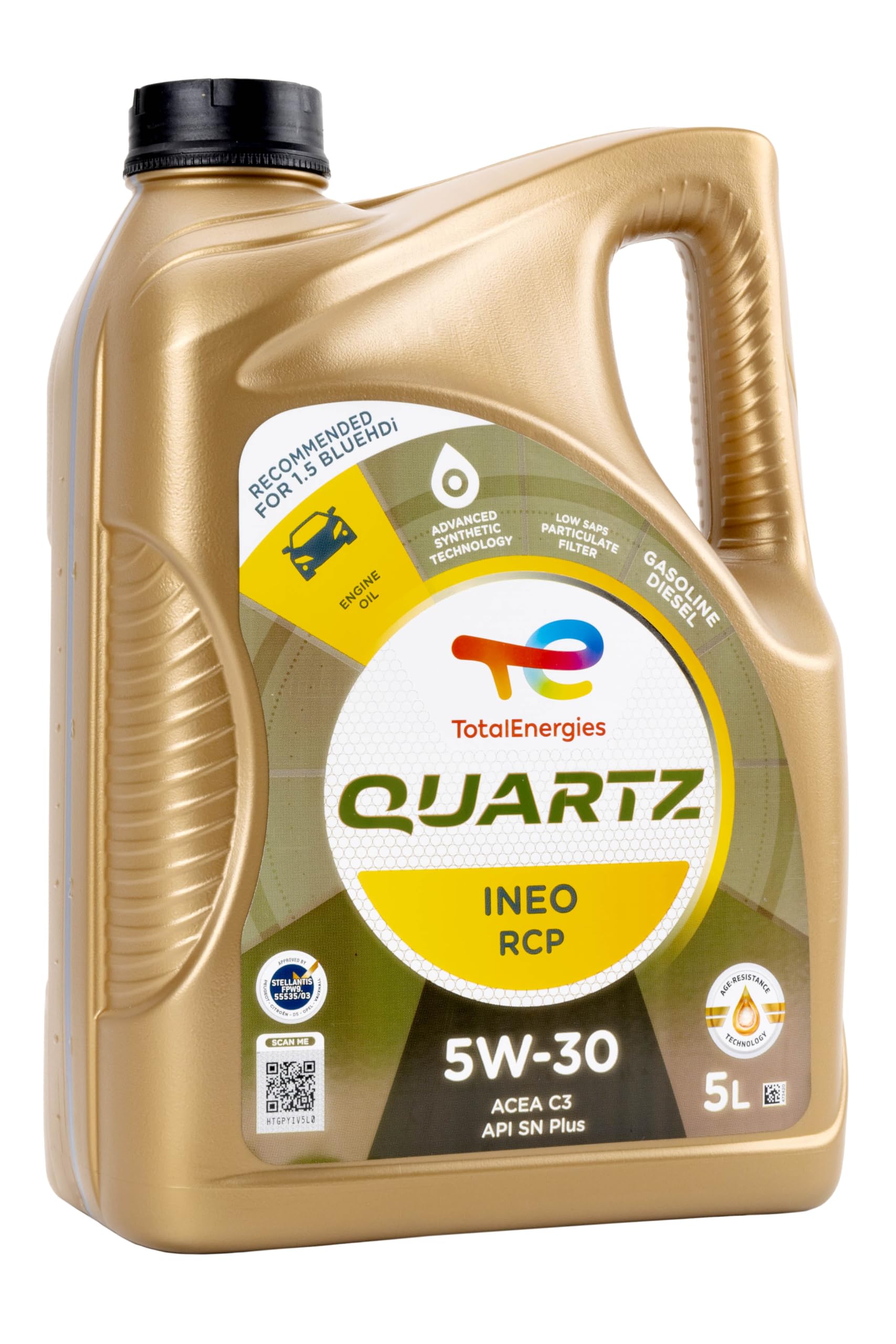 TotalEnergies Quartz Ineo RCP 5w-30 Advanced Synthetic Engine Oil - 5 Litres 5L