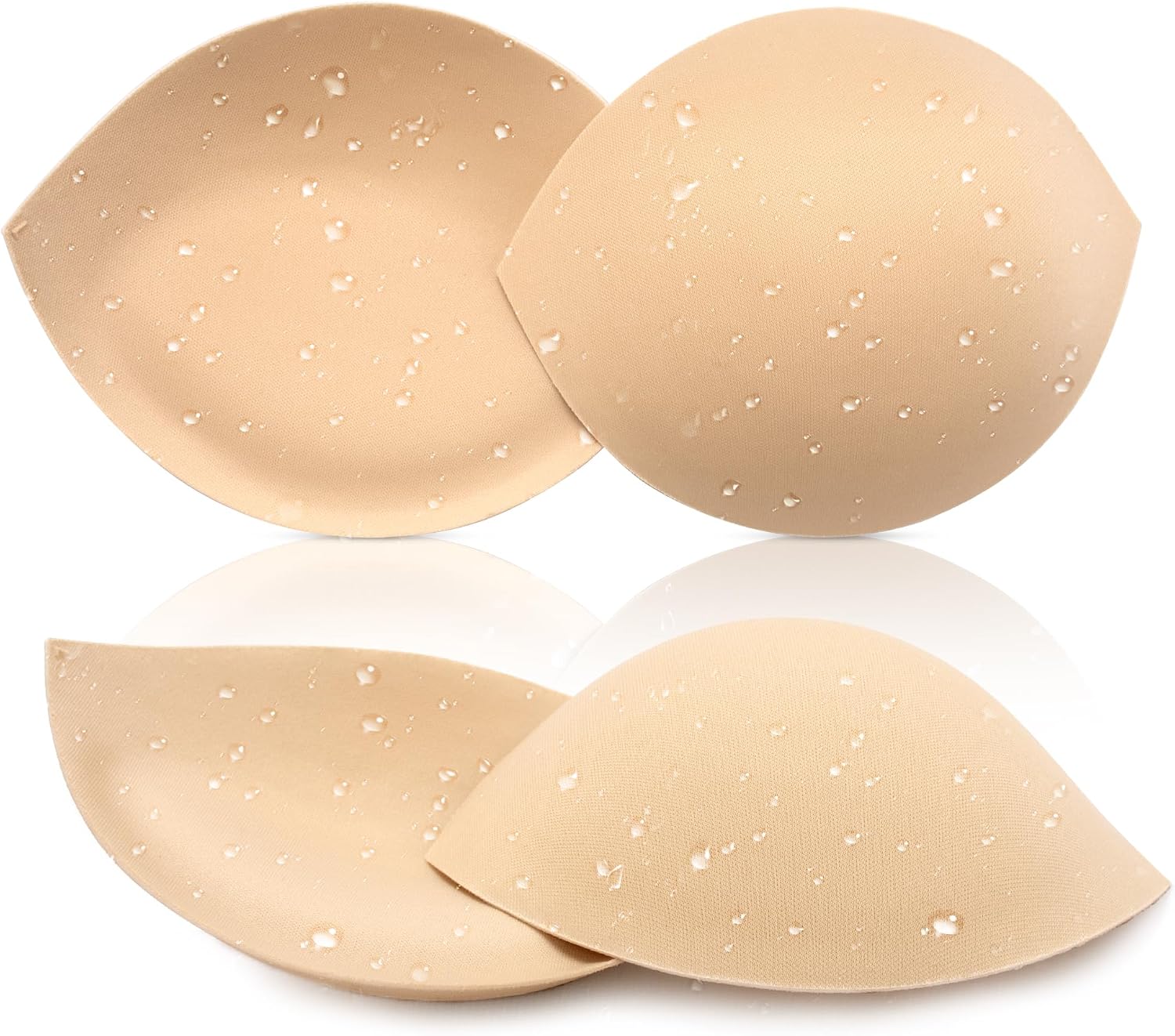 Nimiah Waterproof Swimsuit Push-up Inserts - Bra Pads Cup 2 Pairs Comfy Breast Enhancer Add Instant Volume for Bikini