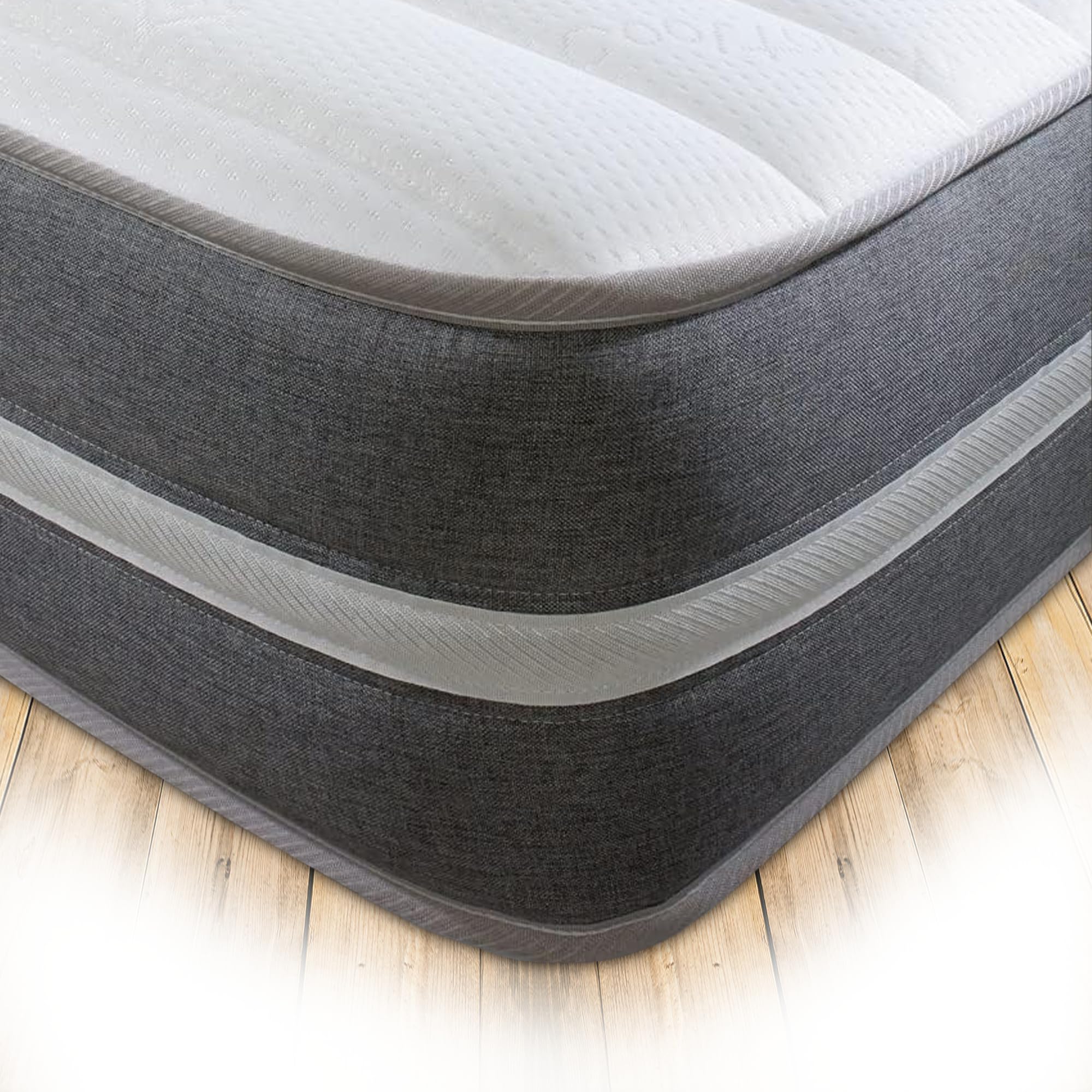 Starlight Beds – Small Single Mattress. 9 Inch Deep Small Single Micro Pocket Sprung Mattress with Memory Foam. 2ft6 x 6ft3 (STARLIGHT 09)
